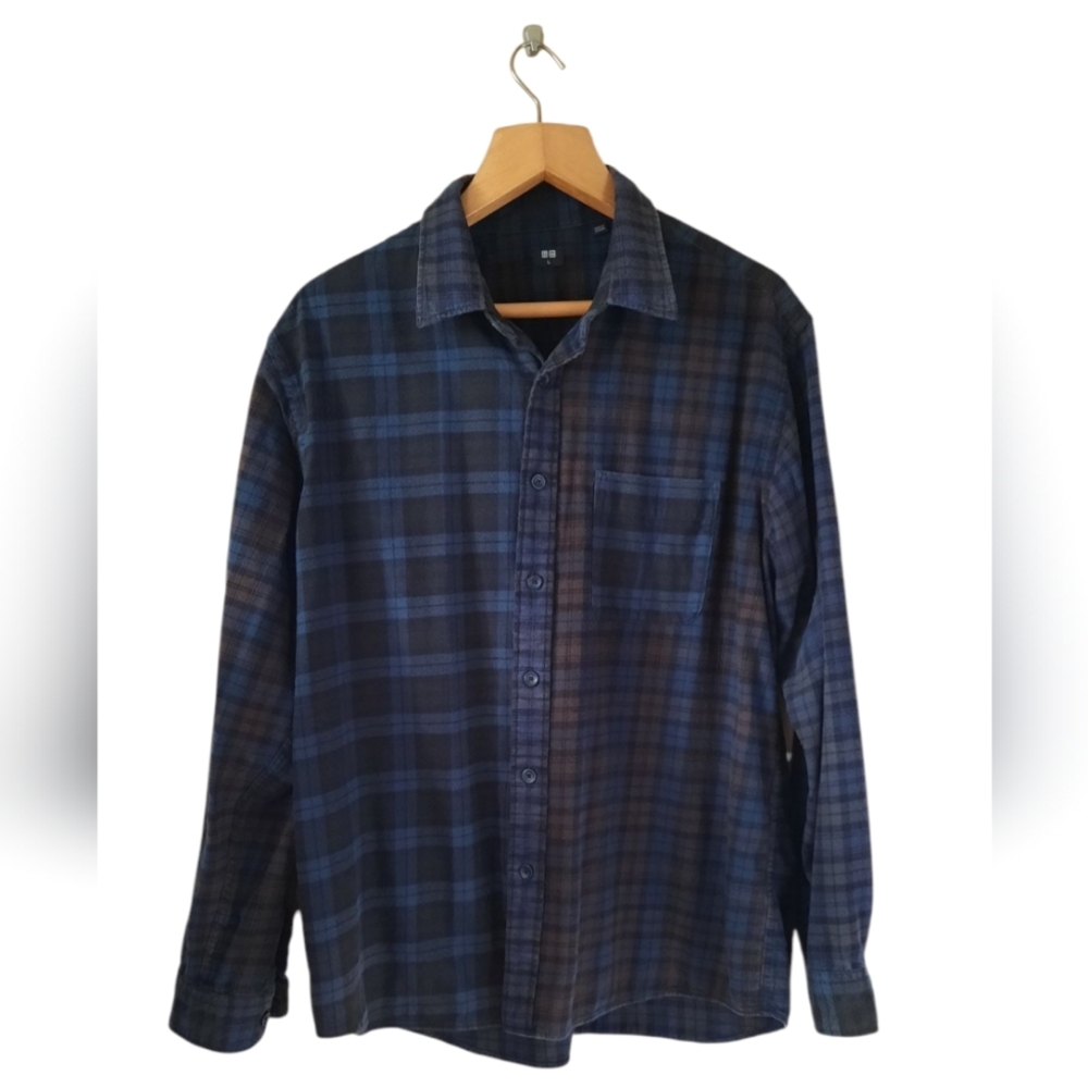 Uniqlo Plaid Cotton Button Down Shirt